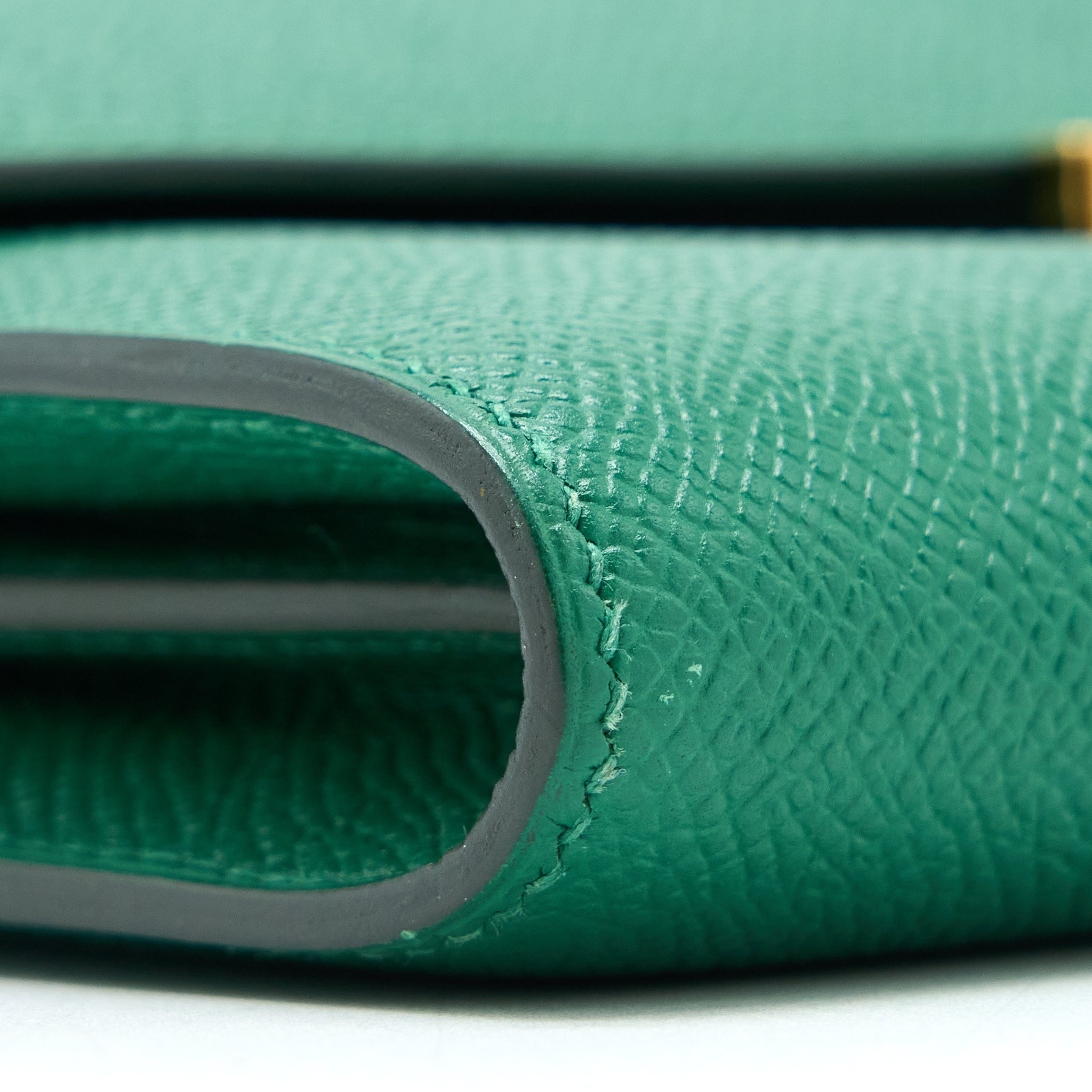 Hermes Constance Long Wallet Epsom Green GHW Stamp A - Image 8