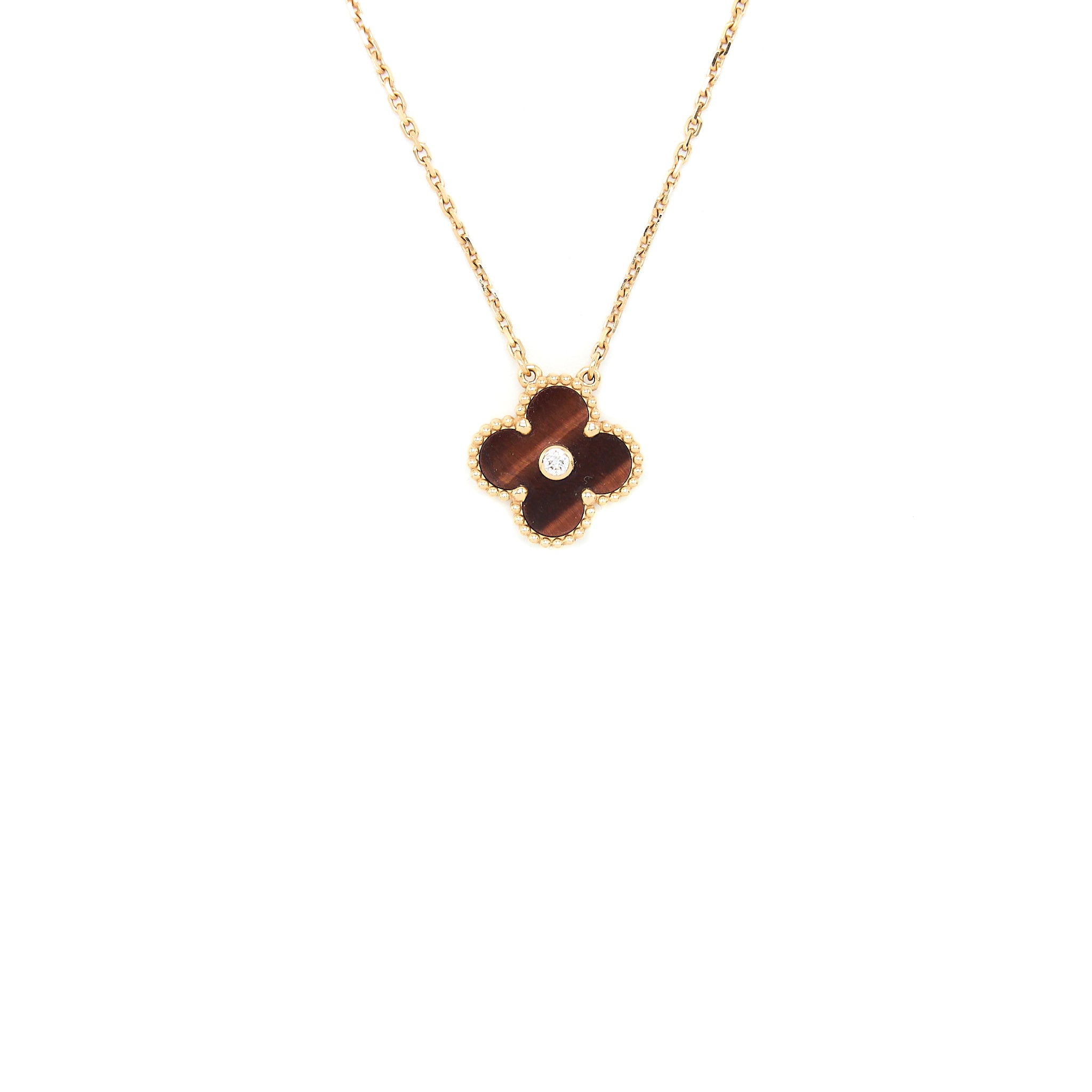 Van Cleef & Arpels Vintage Alhambra Bulls Eye 2017 Holiday Pendant Gold Tone