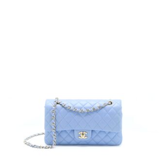 Chanel Classic Flap Bag Lambskin NA104 Light Blue LGHW