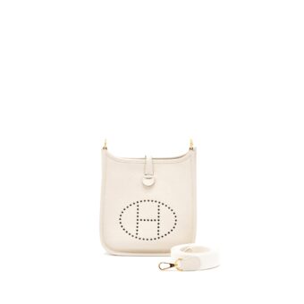 Hermes Mini Evelyn Clemence Craie GHW Stamp Z