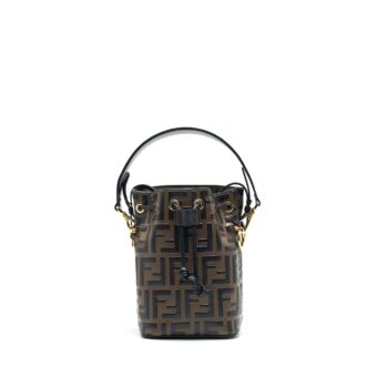 Fendi Mon Tresor Mini Bucket Bag Black/Brown GHW
