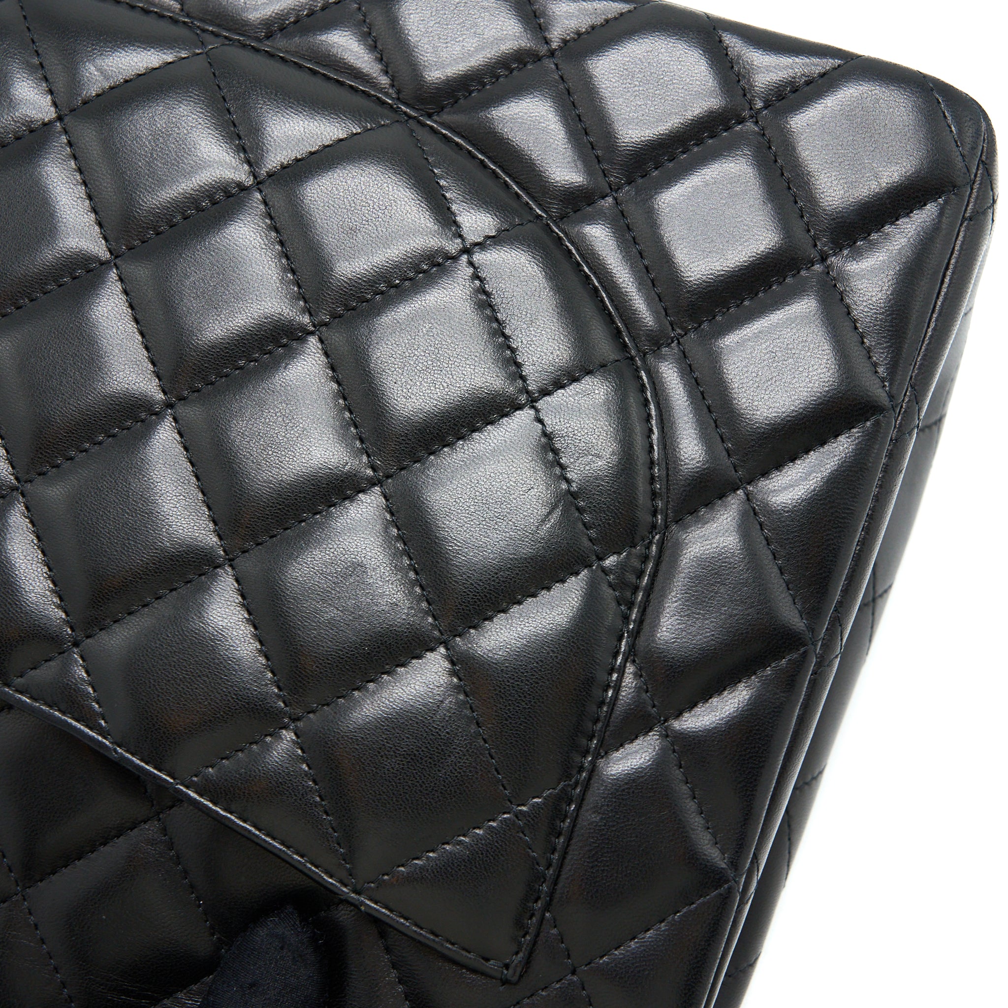 Chanel Maxi Classic Double Flap Bag Lambskin Black GHW - Image 9