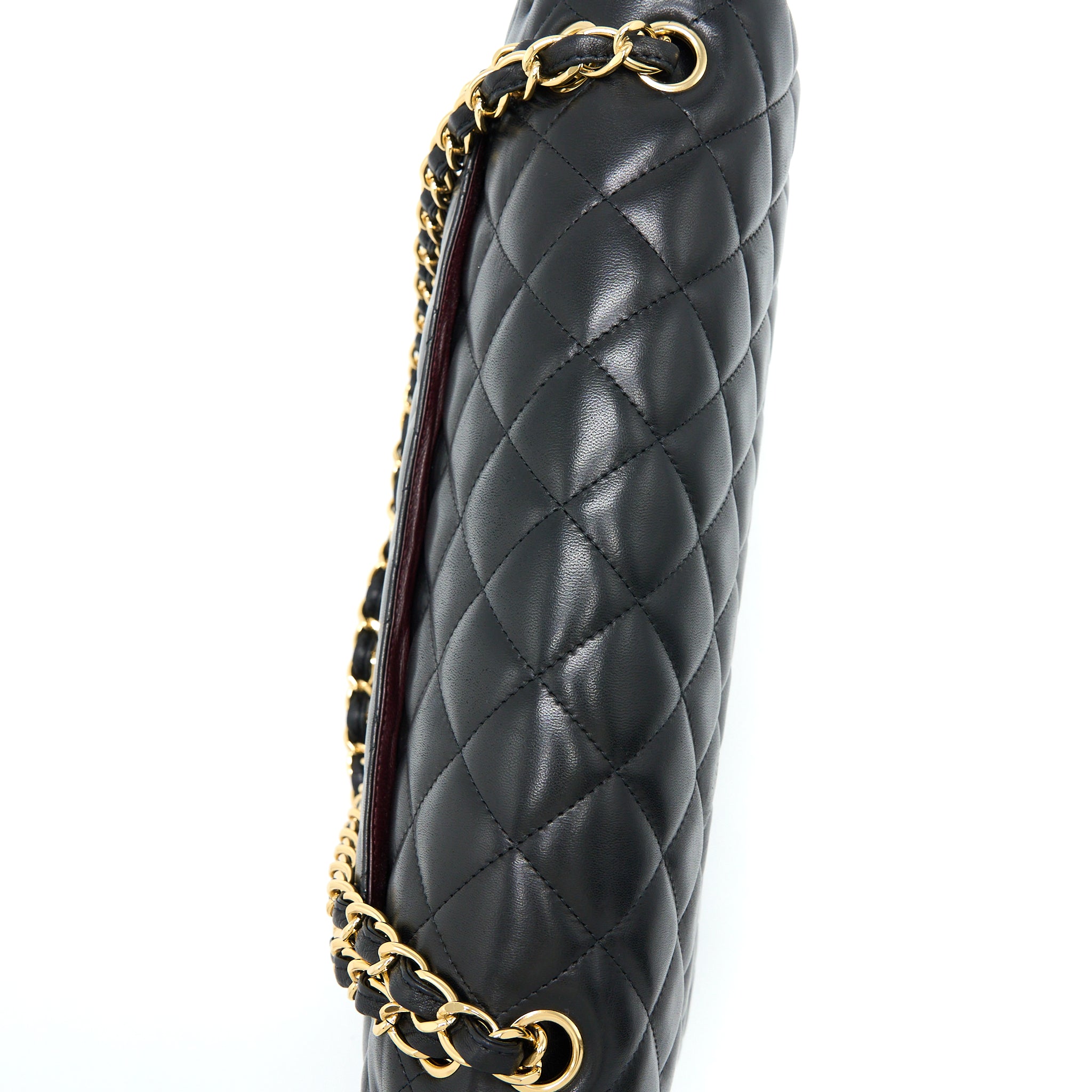 Chanel Maxi Classic Double Flap Bag Lambskin Black GHW - Image 12