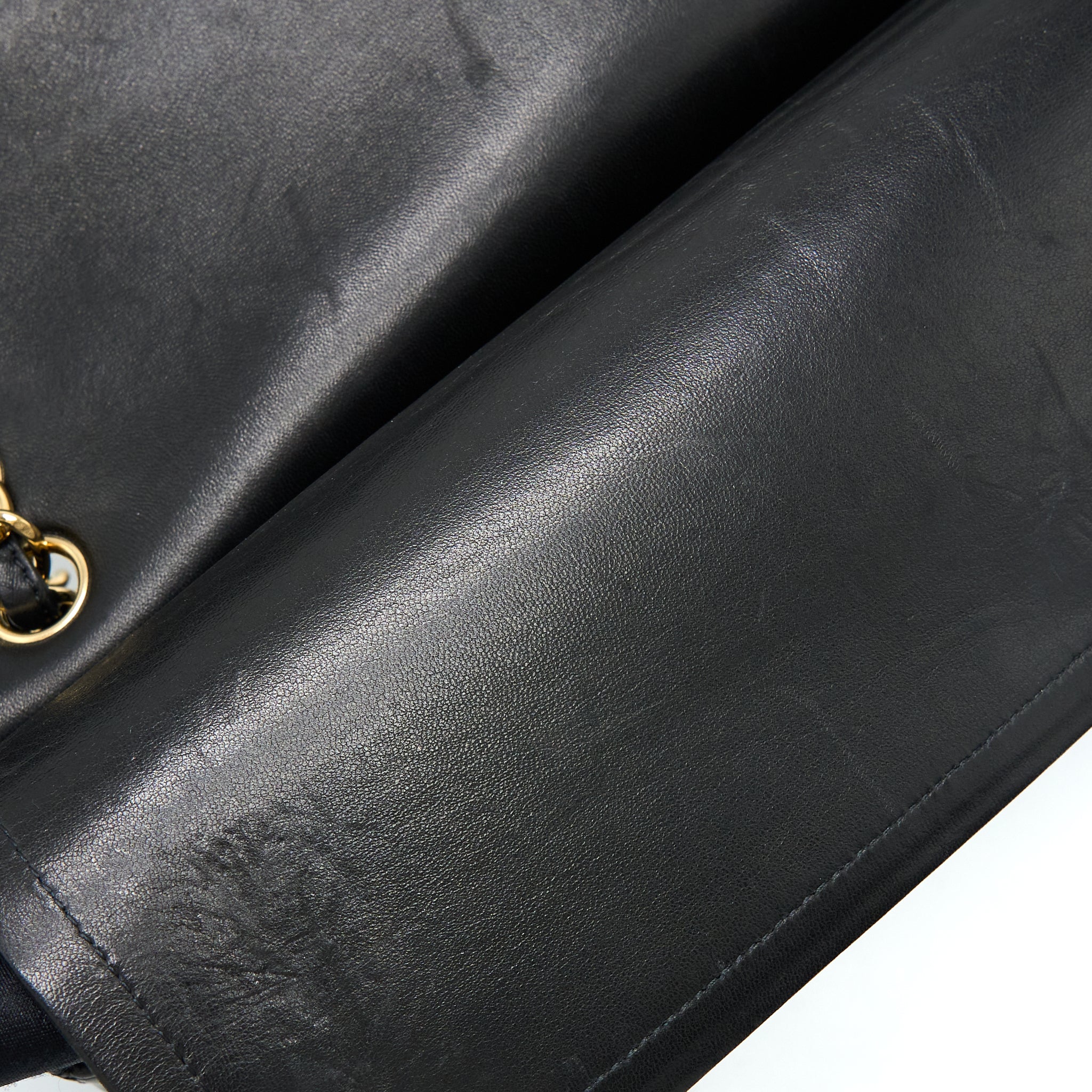 Chanel Maxi Classic Double Flap Bag Lambskin Black GHW - Image 11