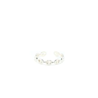Hermes Size SH Chanie D‘ancre Enchainee Bracelet, Medium Model Silver
