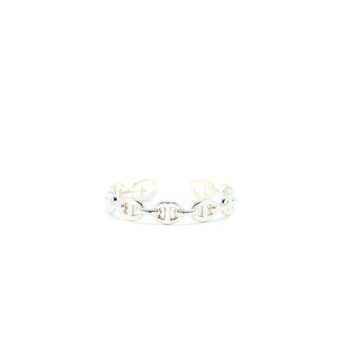 Hermes Size SH Chaine D'Ancre Enchainee Bracelet, Medium Model Silver