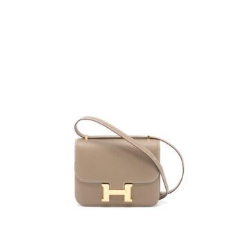 Hermes Constance Mini Epsom Etoupe GHW Stamp U (New Version)