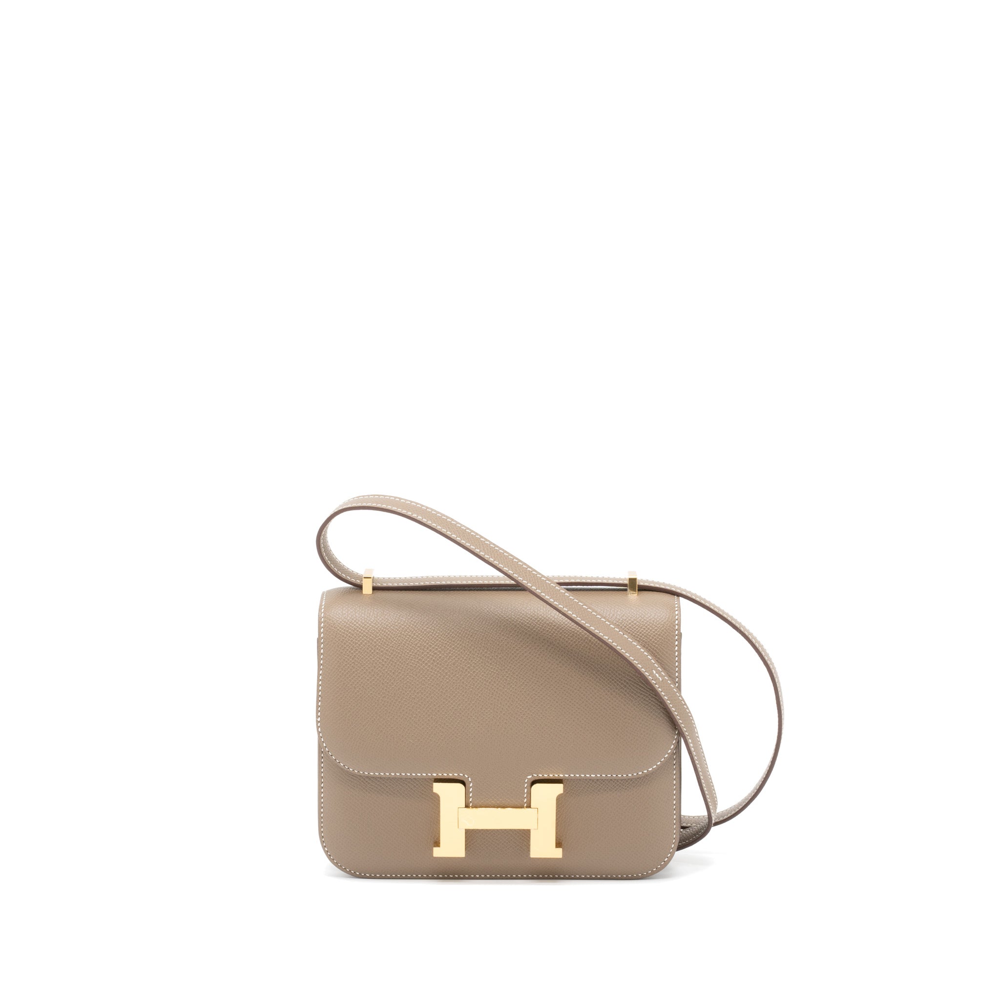 Hermes Constance Mini Epsom Etoupe GHW Stamp U (New Version)