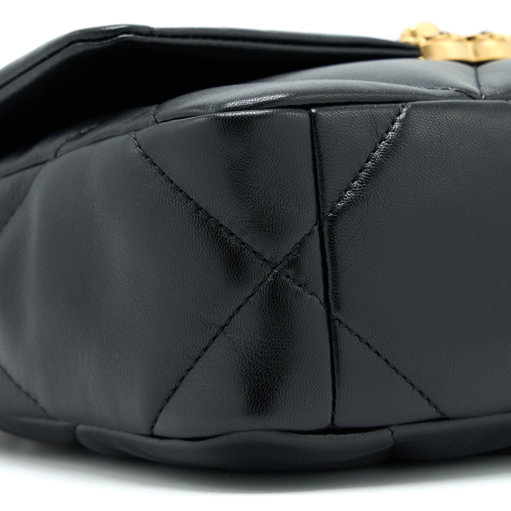 Chanel Small 19 Bag Lambskin Black Multicolour Hardware (Microchip) - Image 13