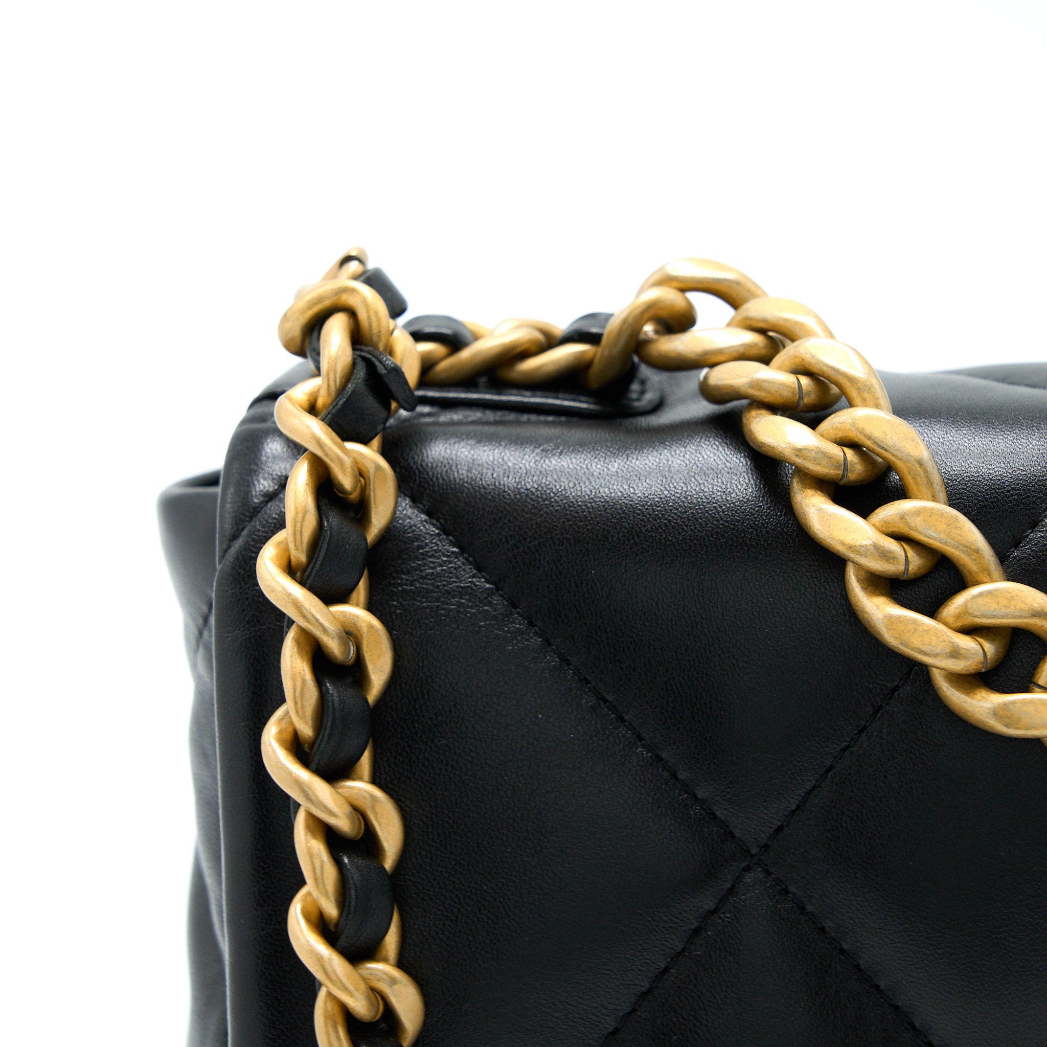 Chanel Small 19 Bag Lambskin Black Multicolour Hardware (Microchip) - Image 9