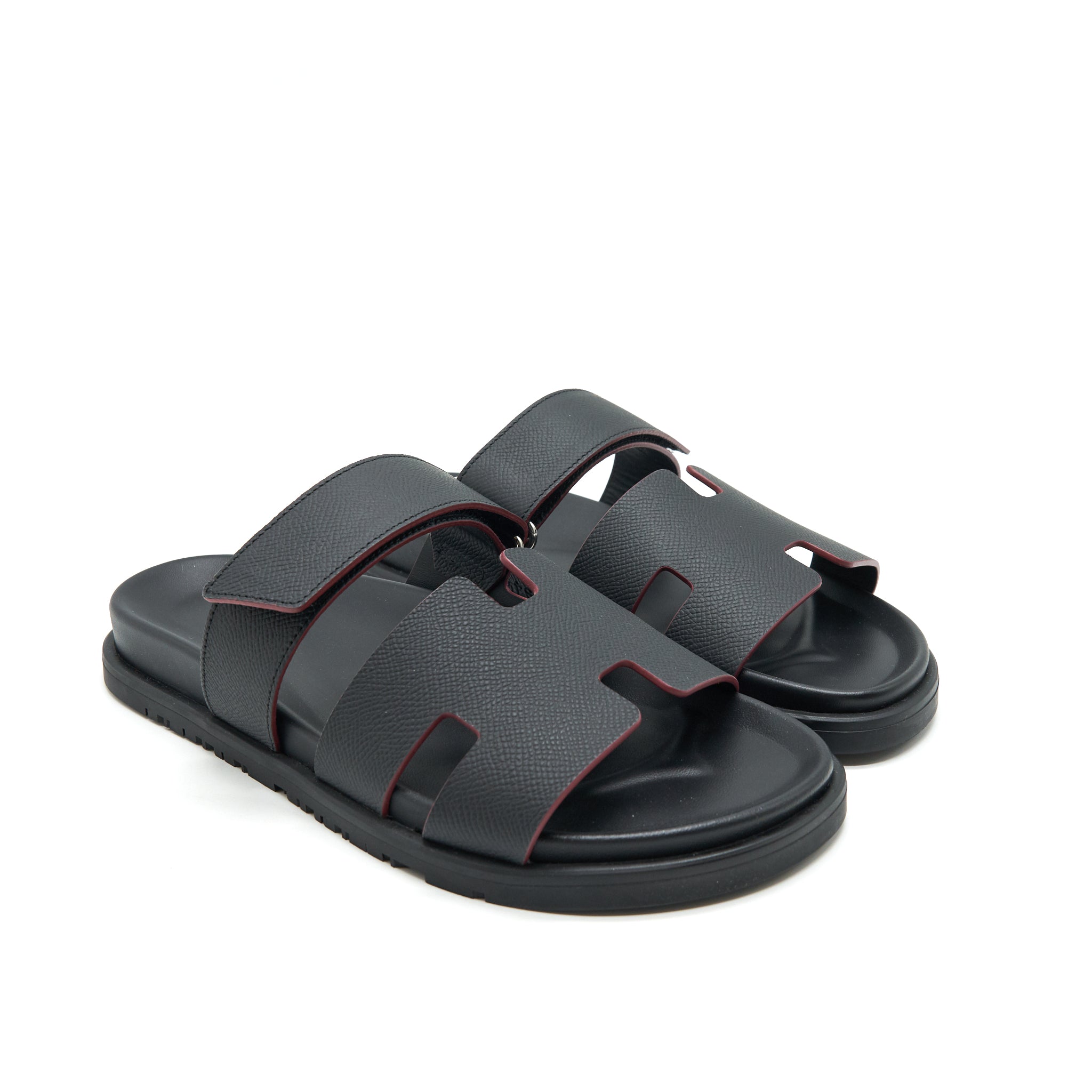 Hermes size40 Man's Chypre Sandle Black