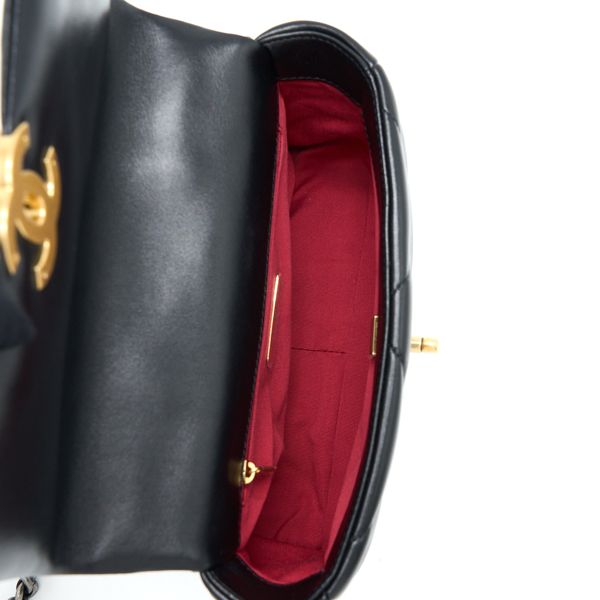 Chanel Small 19 Bag Lambskin Black Multicolour Hardware (Microchip) - Image 6