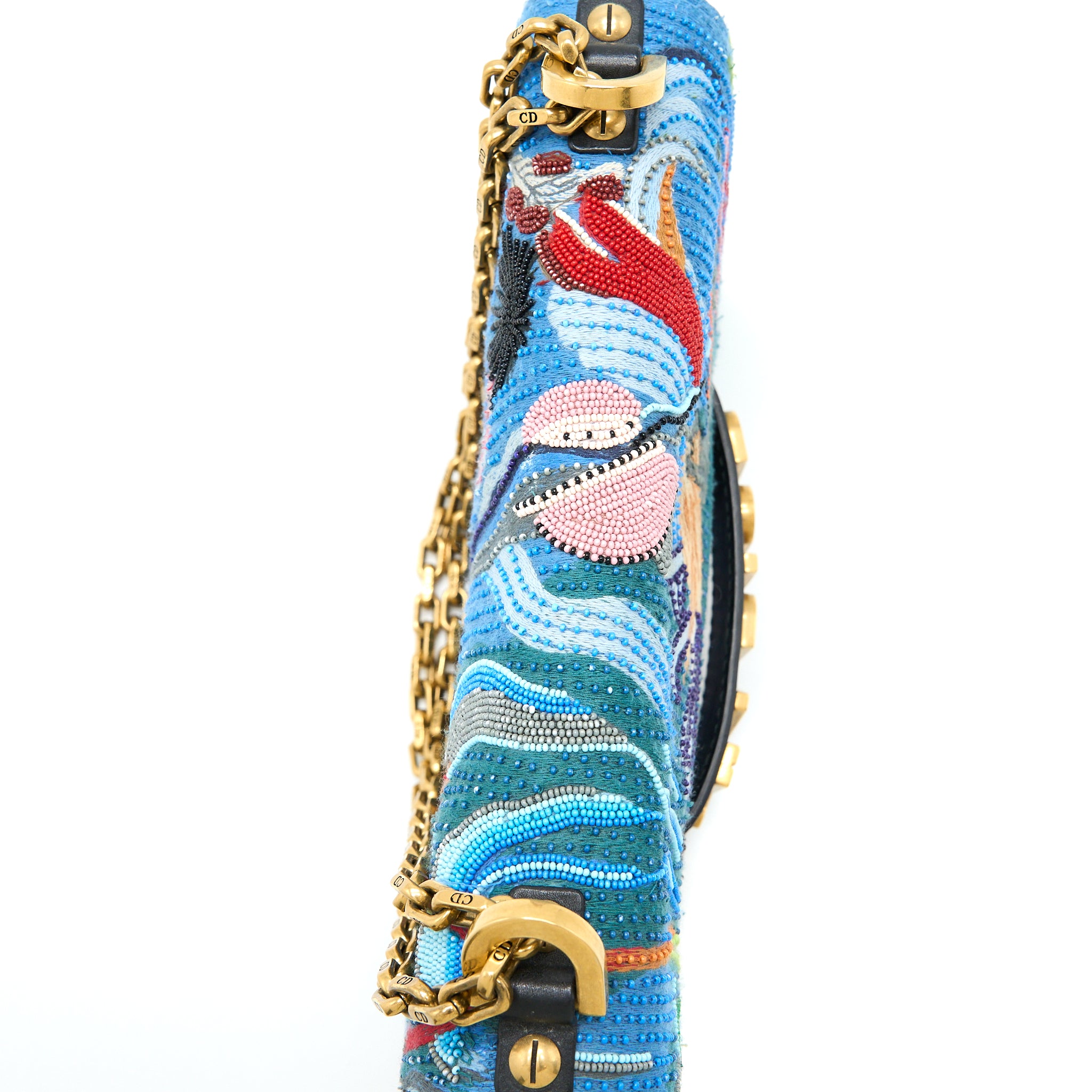 Dior J’adior Flap Bag Embroidery / Calfskin Multicoloured GHW - Image 9