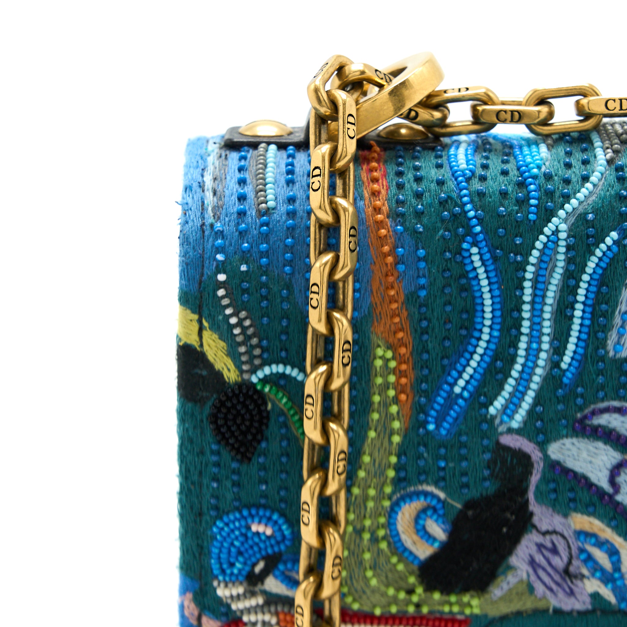 Dior J’adior Flap Bag Embroidery / Calfskin Multicoloured GHW - Image 8