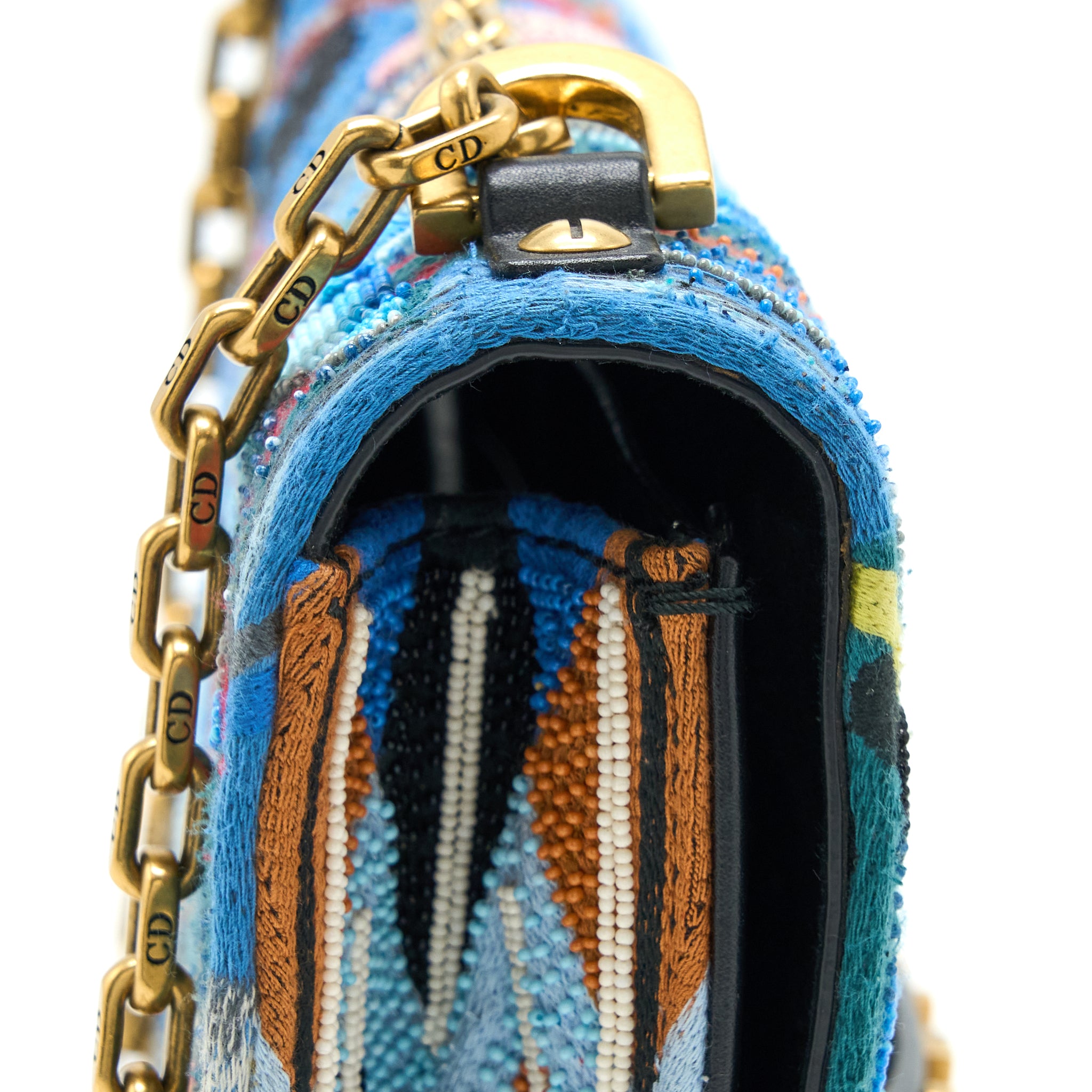 Dior J’adior Flap Bag Embroidery / Calfskin Multicoloured GHW - Image 11