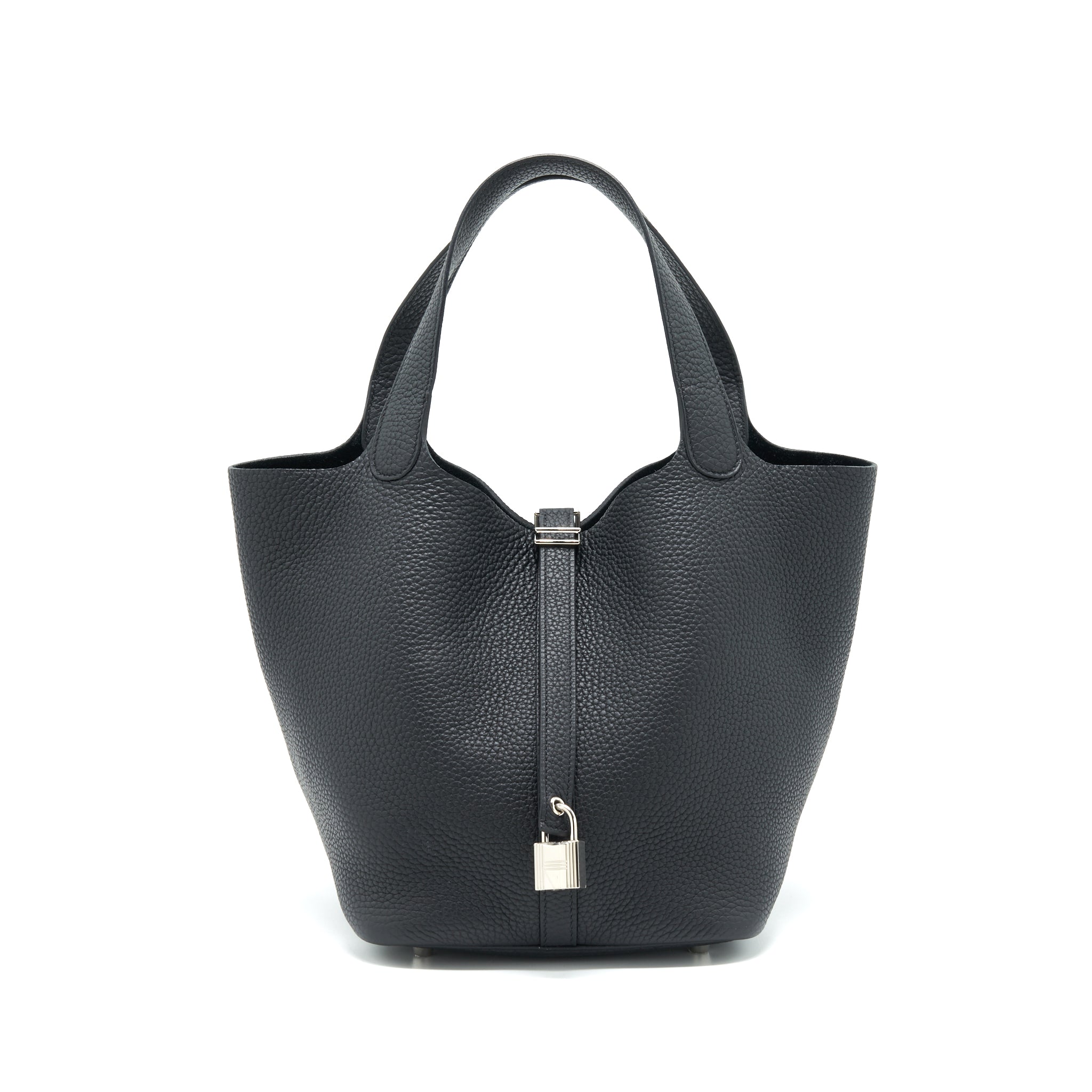 Hermes Picotin 22 Lock Bag Black SHW Stamp C