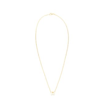 Hermes Mini Pop H Pendant Blanc GHW