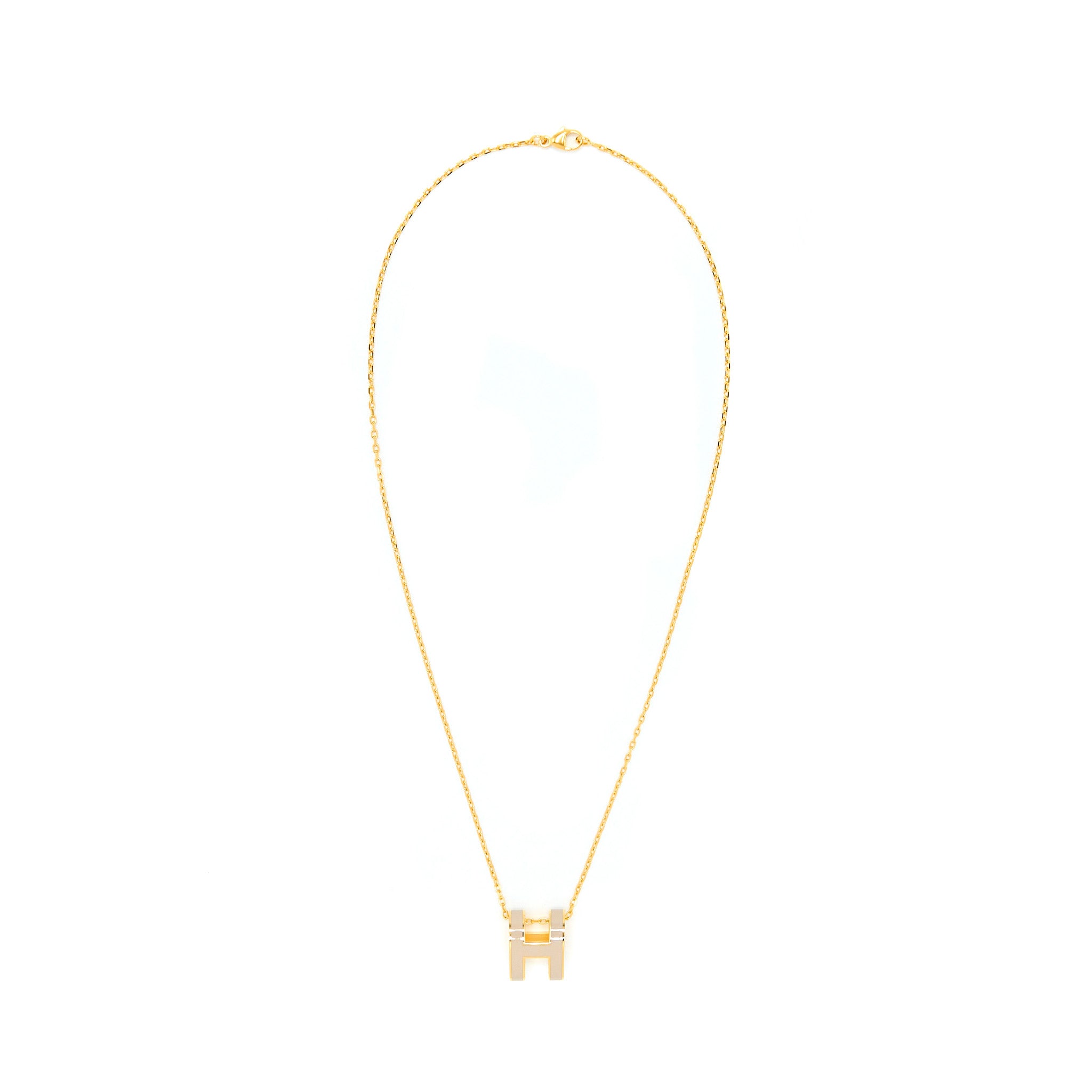 Hermes Pop H Pendant Marron Glacé GHW