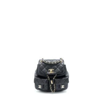Chanel 23p Mini Triple Pack Backpack Caviar Black LGHW (Microchip)