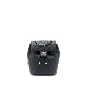 Chanel 23p Mini Flap Backpack Caviar Black LGHW (Microchip)