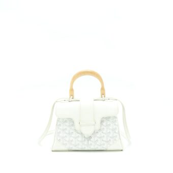 Goyard Saigon Mini Goyardine Canvas White SHW