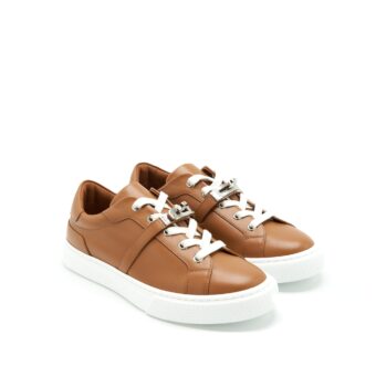 Hermes Size 37 Kelly Buckle Day Sneaker Calfskin SHW