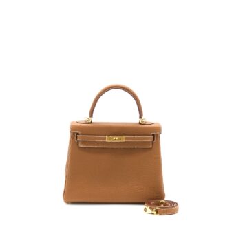 Hermes Kelly 25 Togo Gold GHW Stamp Z