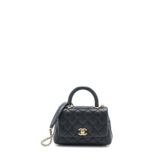Chanel Mini Coco Handle Caviar Black LGHW