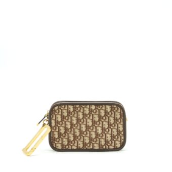 Dior Diorquake Pouch Brown Oblique Canvas GHW