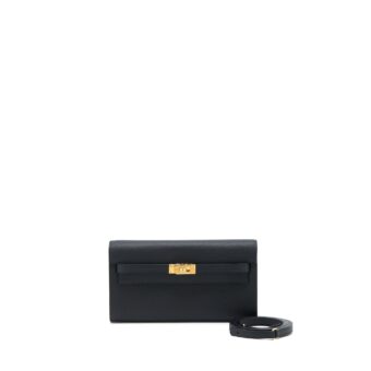 Hermes Kelly To Go Epsom Black GHW Stamp U