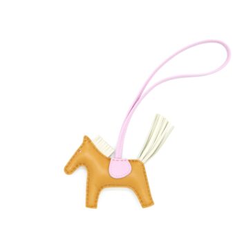 Hermes Rodeo PM Bag Charm Sesame/Craie/Agneau