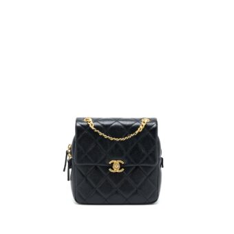 Chanel 22P Flap Backpack Caviar Black Brushed GHW (Microchip)