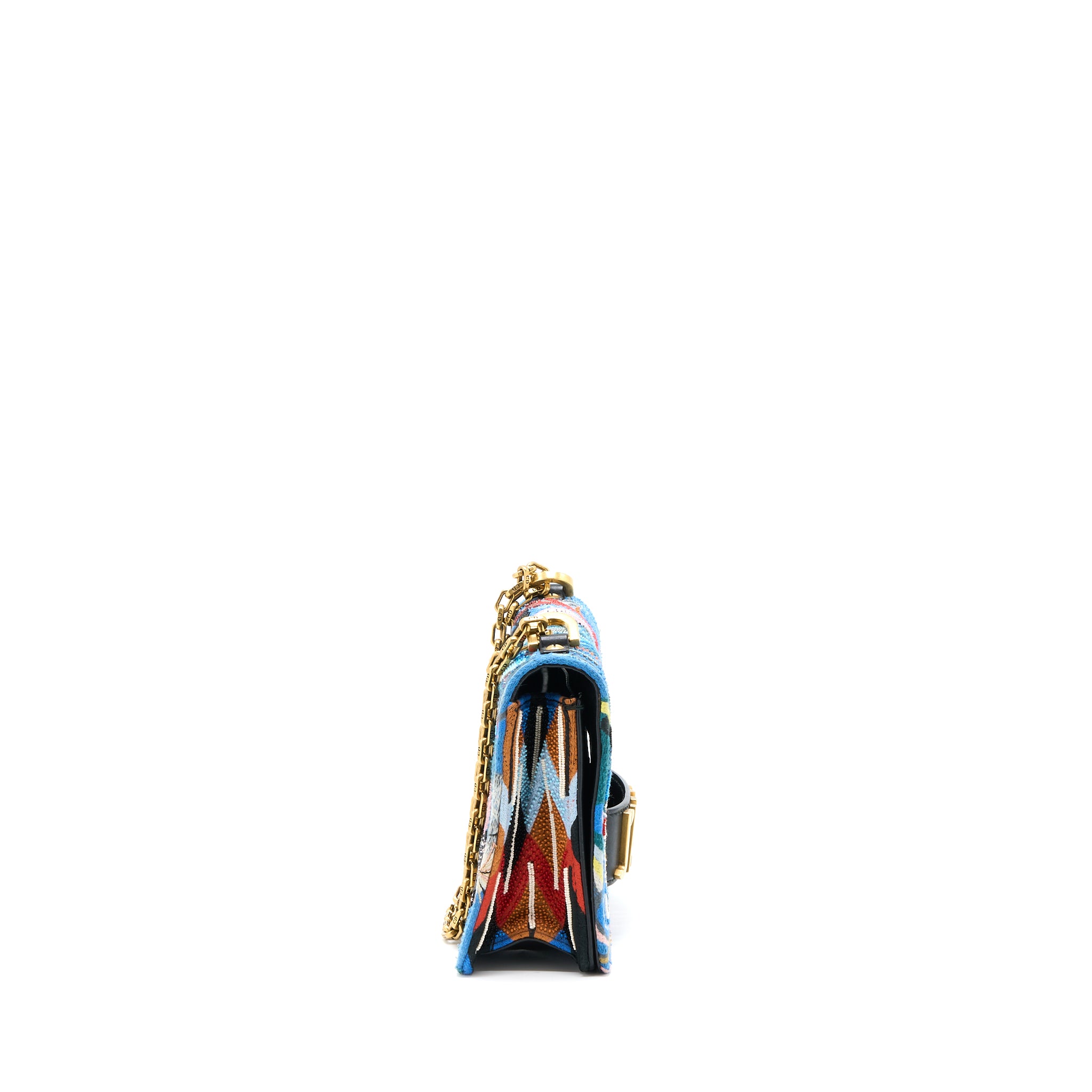 Dior J’adior Flap Bag Embroidery / Calfskin Multicoloured GHW - Image 3