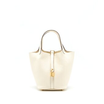 Hermes Picotin 18 Lock Bag Nata GHW