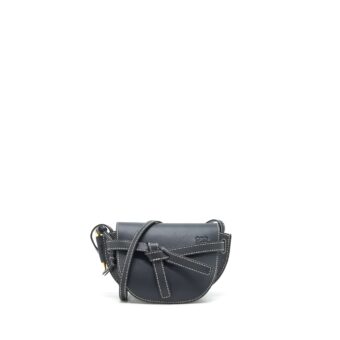 Loewe Mini Gate Dual Bag Calfskin Black GHW
