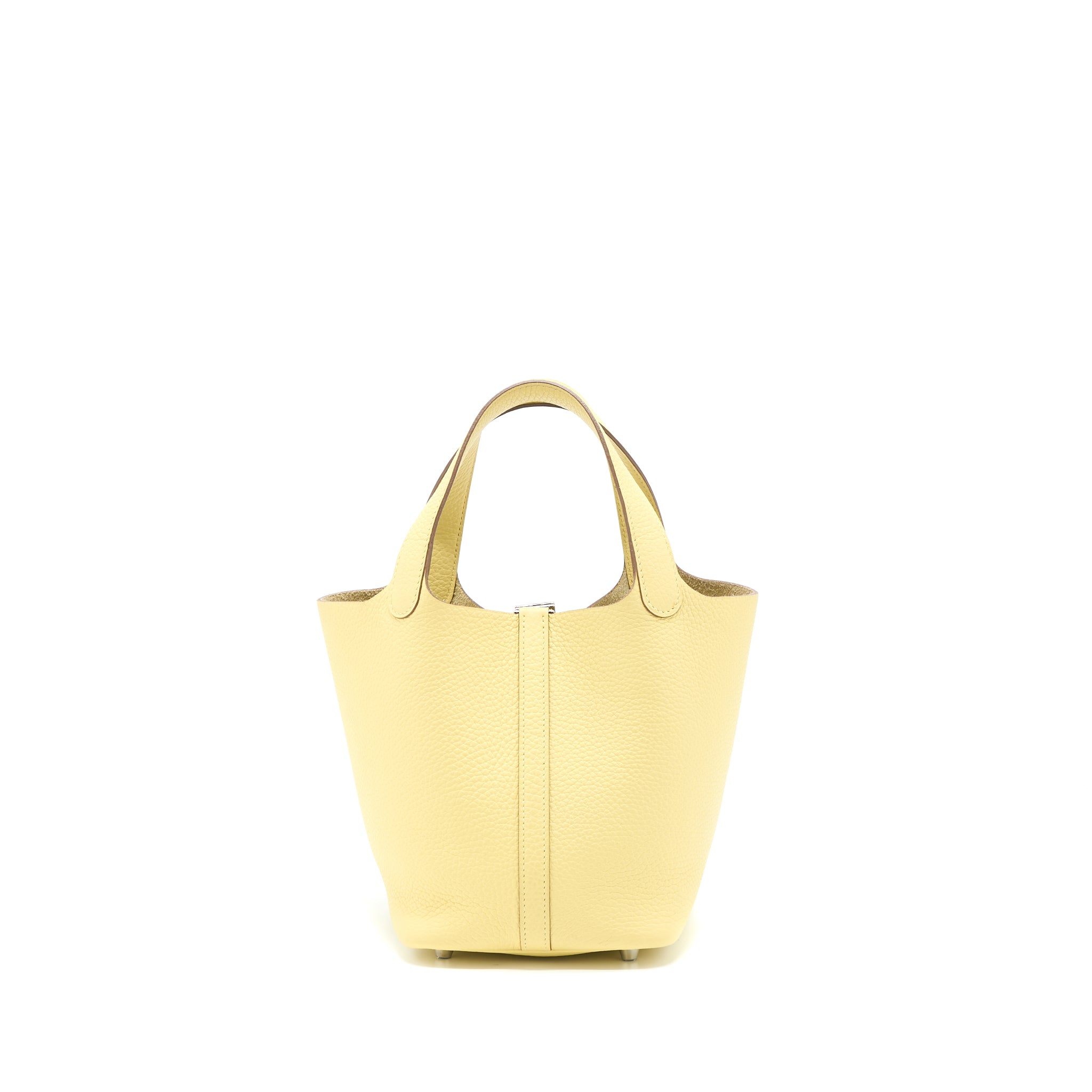Hermes Picotin 18 Lock Bag Clemence 1Z Jaune Poussin SHW Stamp T - Image 2
