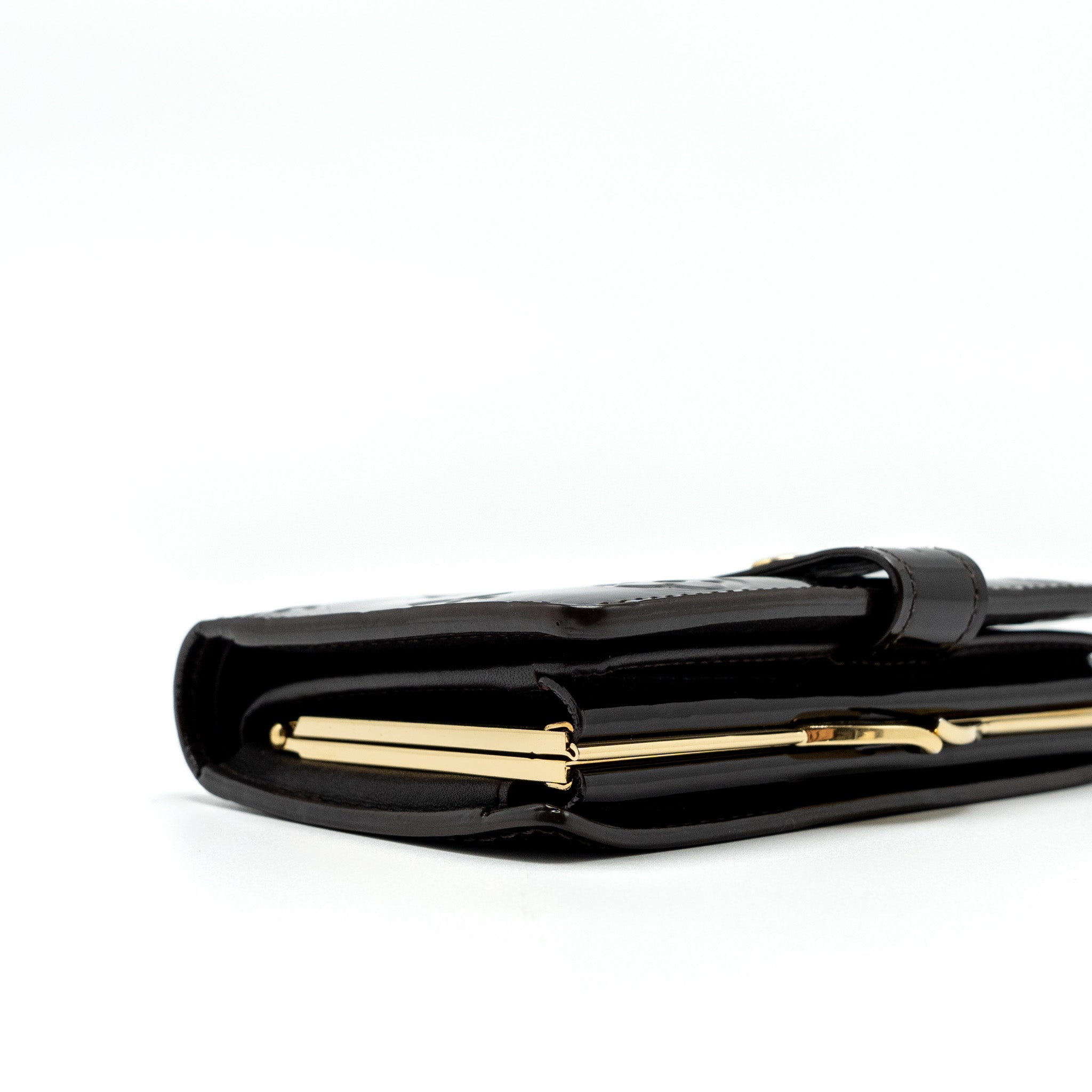 Louis Vuitton Portefeuille Viennois Purse Wallet Monogram Vernis Amarante GHW - Image 10