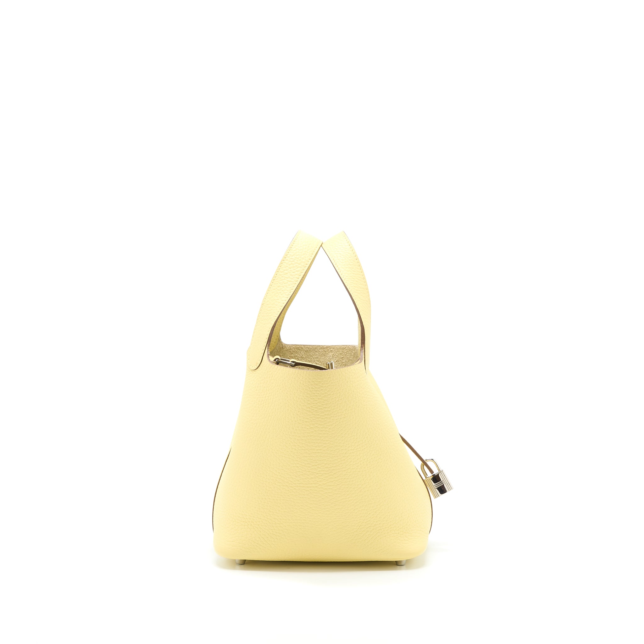 Hermes Picotin 18 Lock Bag Clemence 1Z Jaune Poussin SHW Stamp T - Image 4