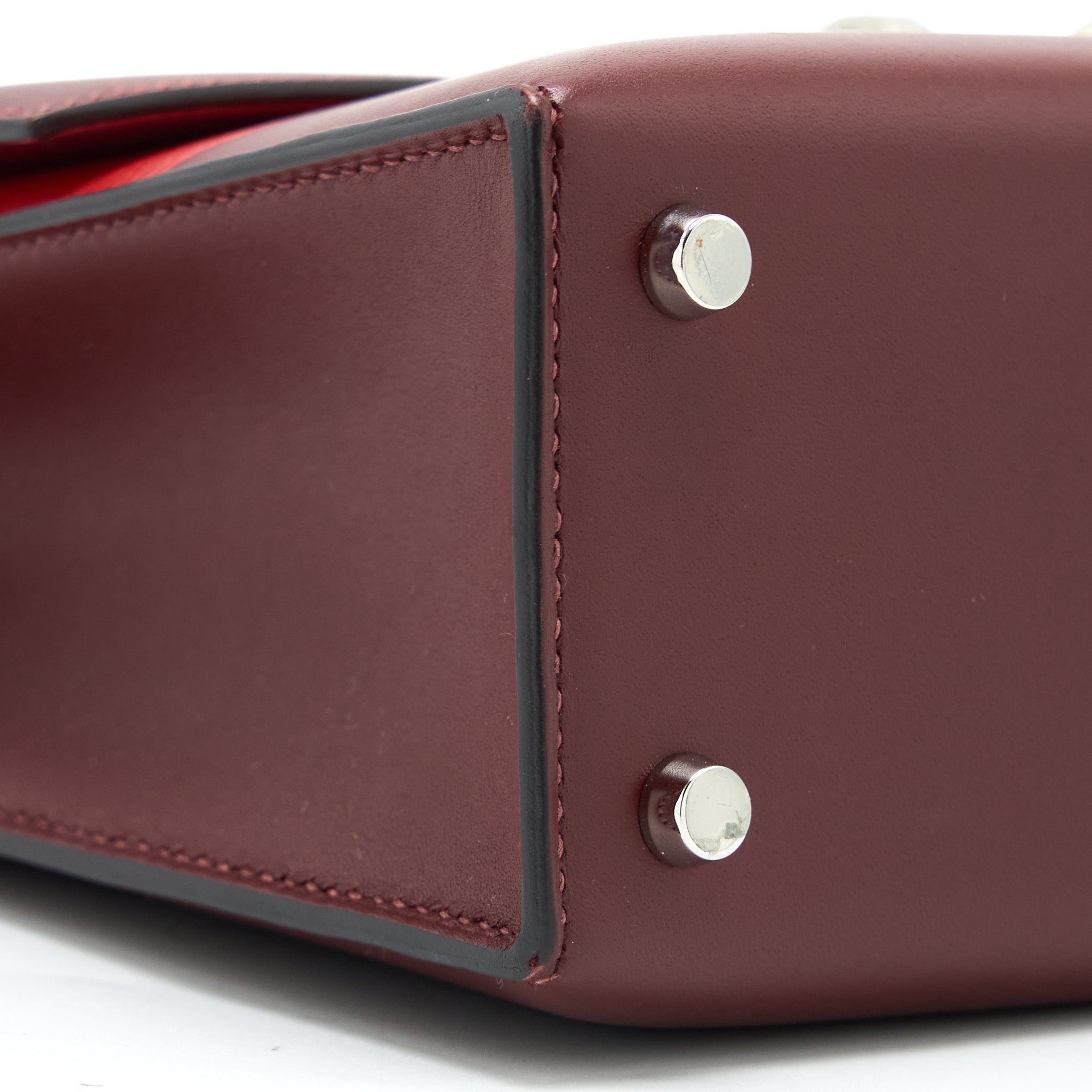 Hermes Verrou 23 Somber/Mysore/Epsom Rouge H/Rose Azalee/Multicolour SHW Stamp D - Image 12