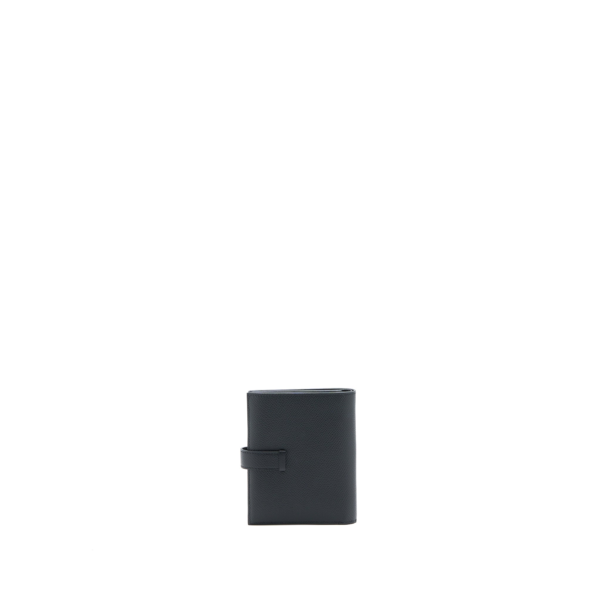 Hermes Bearn Compact Wallet Epsom Black SHW Stamp Y - Image 2