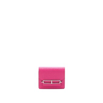 Hermes Roulis Slim Chèvre Mysore 5R Rose Shocking SHW Stamp Z