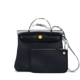 Hermes Herbag Retourne Zip 31 Bag Black GHW Stamp Y