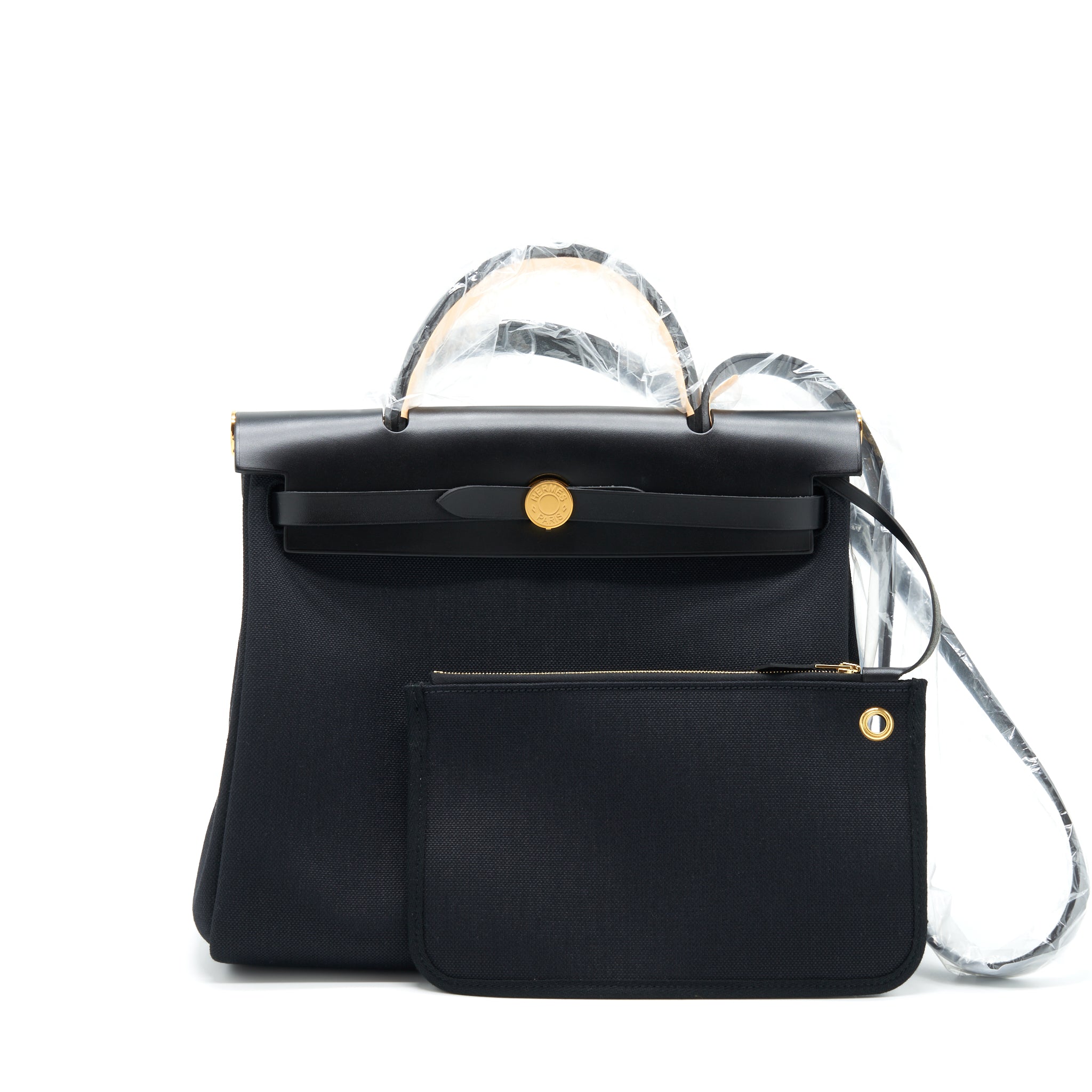 Hermes Herbag Retourne Zip 31 Bag Black GHW Stamp Y