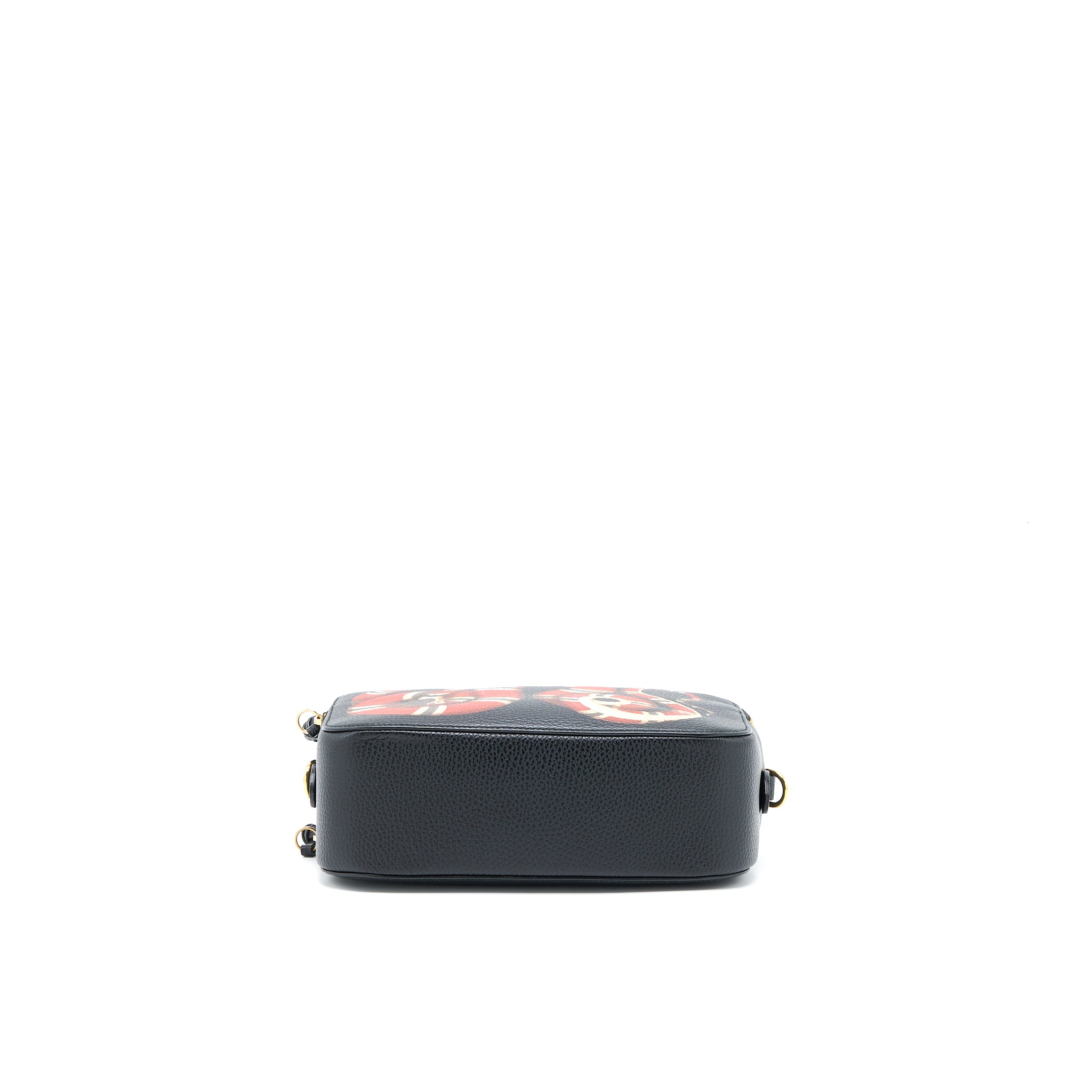 Gucci Snake Printed Camera Bag Calfskin Black GHW - Image 5