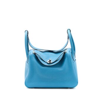 Hermes Lindy 30 Clemence Blue Jeans SHW Stamp T