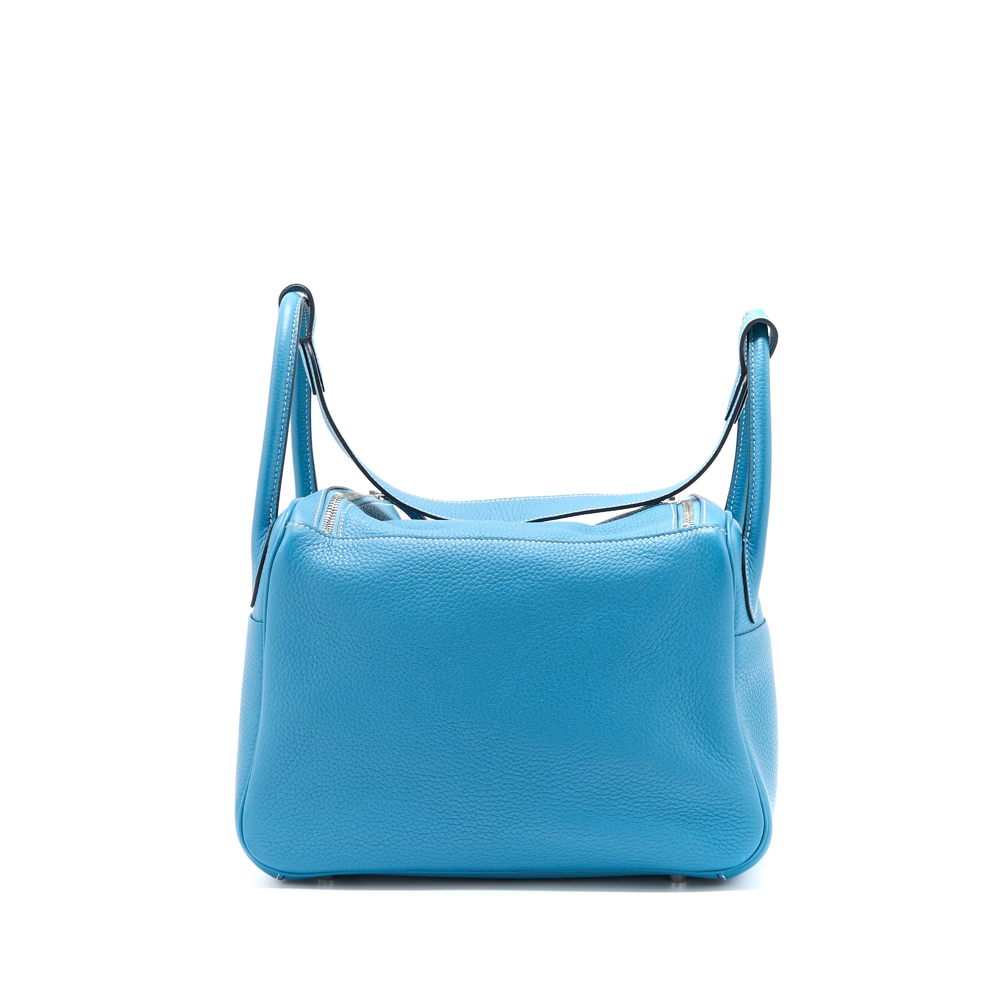 Hermes Lindy 30 Clemence Blue Jeans SHW Stamp T - Image 2