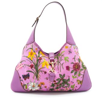 Gucci Flora Jackie Bag Canvas And Leather Multicolour GHW