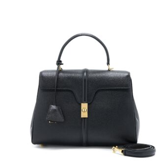 Celine 16 Bag Grained Calfskin Black GHW