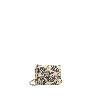 Chanel Mini Clutch with Chain Fabric Multicoloured LGHW (Microchip)