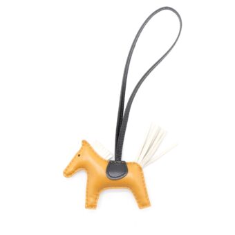 Hermes Rodeo PM Bag Charm Sesame/Craie/Black Stamp U